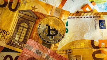 Cryptocurrency and Euro Banknotes