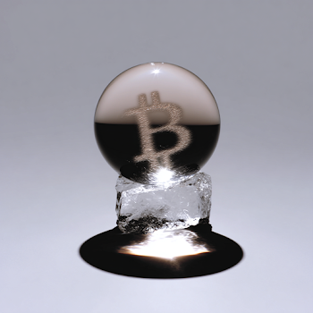 Cryptocurrency Crystal Ball Featuring Bitcoin Logo