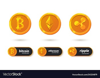 Cryptocurrency icon vector image