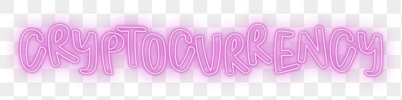 Cryptocurrency png word sticker, neon | Free PNG - rawpixel