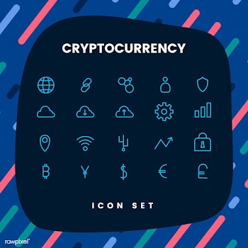 Cryptocurrency set electronic cash symbol vec.. | Free stock vector - 474802