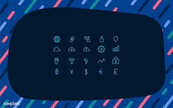 Cryptocurrency set electronic cash symbol vec.. | Free stock vector - 474811