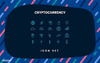 Cryptocurrency set electronic cash symbol vec.. | Free stock vector - 474814