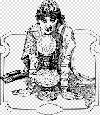 Crystal ball Fortune-telling Tarot , witch transparent background PNG clipart