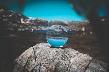 Crystal Ball on Top of Rock