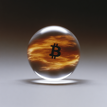 Crystal Ball with Bitcoin Logo