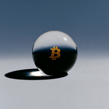 Crystal Ball with Bitcoin Logo