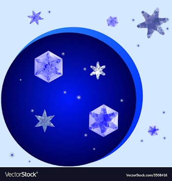 Crystal snowflakes vector image