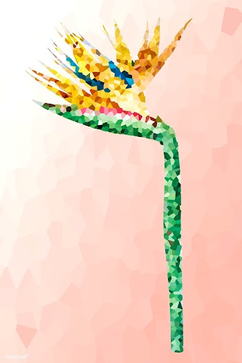 Crystallized bird of paradise flower desig resource  | Free  illustration - 2350659