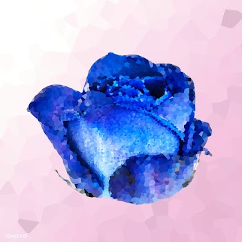 Crystallized cobalt rose flower design resource  | Free  illustration - 2350779