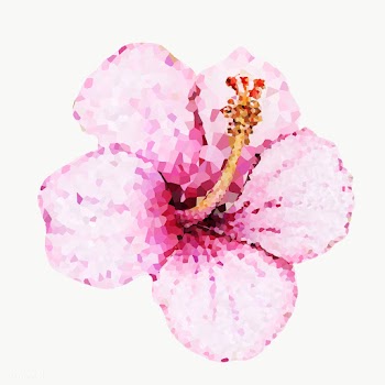 Crystallized hibiscus flower sticker overlay | Free  transparent png - 2350639