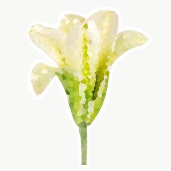 Crystallized lily flower sticker overlay with a white border | Free  transparent png - 2350678