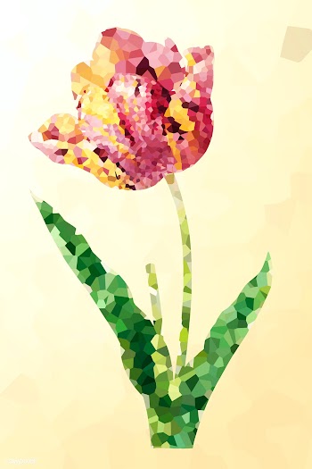 Crystallized tulip flower design resource  | Free  illustration - 2350657