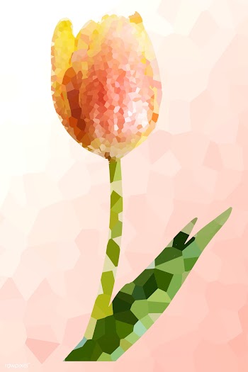 Crystallized tulip flower design resource  | Free  illustration - 2350658