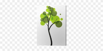 Cuadro En Lienzo Árbol Verde Sobre Fondo Blanco • Pixers® - Tree