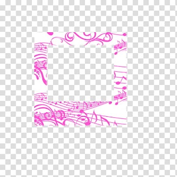 CUADROS PARA TEXTURAS, pink and white musical notes frame template transparent background PNG clipart