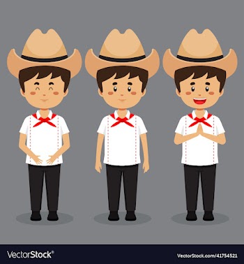 cuba character with various expression