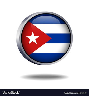 cuba flag button