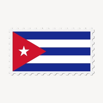 Cuba flag clipart, postage stamp | Free Vector - rawpixel
