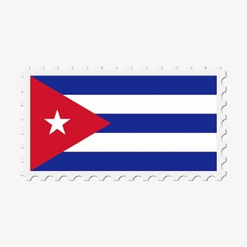 Cuba flag collage element, postage | Free PSD - rawpixel