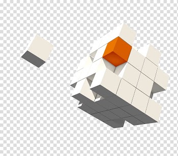 Cube Icon, White floating cube transparent background PNG clipart