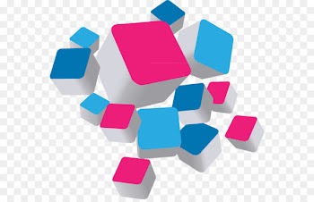 Cube Three-dimensional space Geometry Square - Color science and technology block 