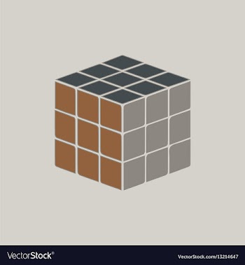 Cube toy puzzle vector image
