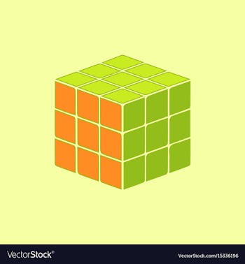 Cube toy puzzle vector image