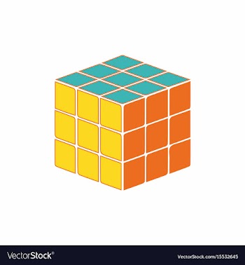 Cube toy puzzle vector image