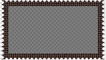 Cubepolis Stamp Frame Only, black boarder transparent background PNG clipart