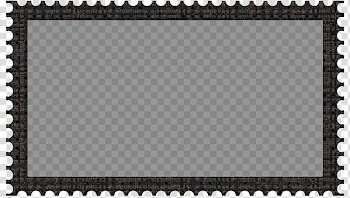 Cubepolis Stamp Frame Only, black frame transparent background PNG clipart