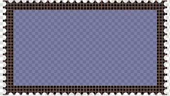 Cubepolis Stamp Frame Only, blue and black borderline transparent background PNG clipart