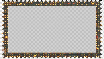 Cubepolis Stamp Frame Only, brown and green floral board frame transparent background PNG clipart