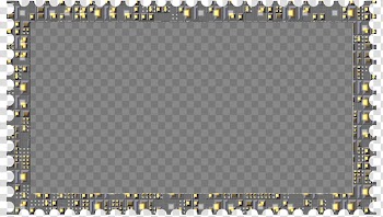 Cubepolis Stamp Frame Only, gray and black frame transparent background PNG clipart
