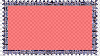 Cubepolis Stamp Frame Only, pink and black border transparent background PNG clipart