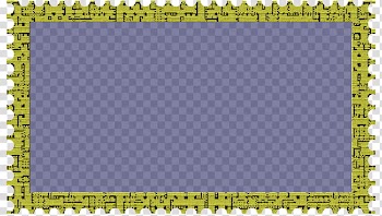 Cubepolis Stamp Frame Only, rectangular green and black frame transparent background PNG clipart
