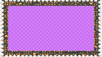 Cubepolis Stamp Frame Only, rectangular yellow and black frame transparent background PNG clipart