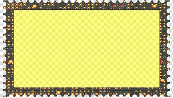 Cubepolis Stamp Frame Only, yellow board with black frame illustration transparent background PNG clipart