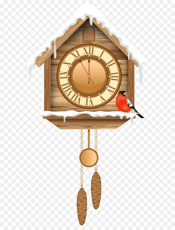 Cuckoo clock Pendulum clock Clip art - Christmas Cuckoo Clock with Snow PNG Clipart 