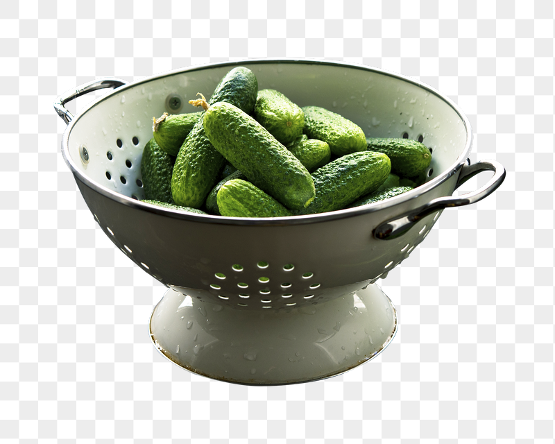 Cucumbers in colander png sticker, | Free PNG - rawpixel