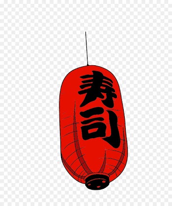 Culture of Japan Sushi Japanese Cuisine Clip art - Red simple sushi lantern decoration pattern 