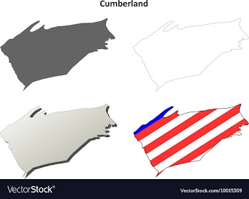 Cumberland Map Icon Set vector image