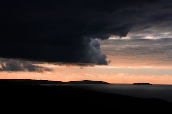 cumulu nimbus clouds over islands