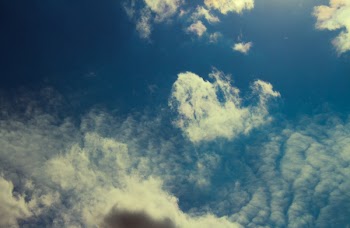 Cumulus Clouds on Blue Sky
