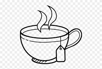 Cup Clipart Black And White - Tea Black And White Clip Art