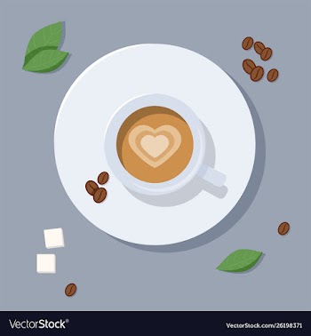 Cup coffee vector image
