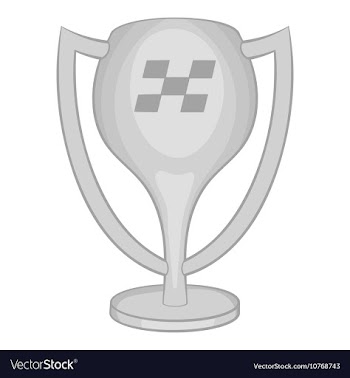Cup for first place icon black monochrome style vector image