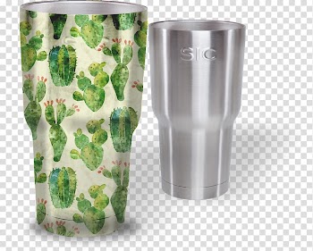 Cup Glass Pattern, watercolor cactus transparent background PNG clipart