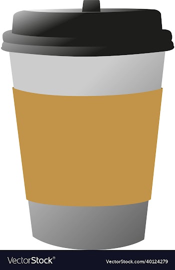 cup of coffee on a white background disposable