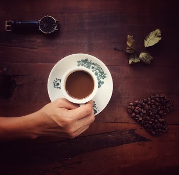 Cup of Coffee on Saucer Plate